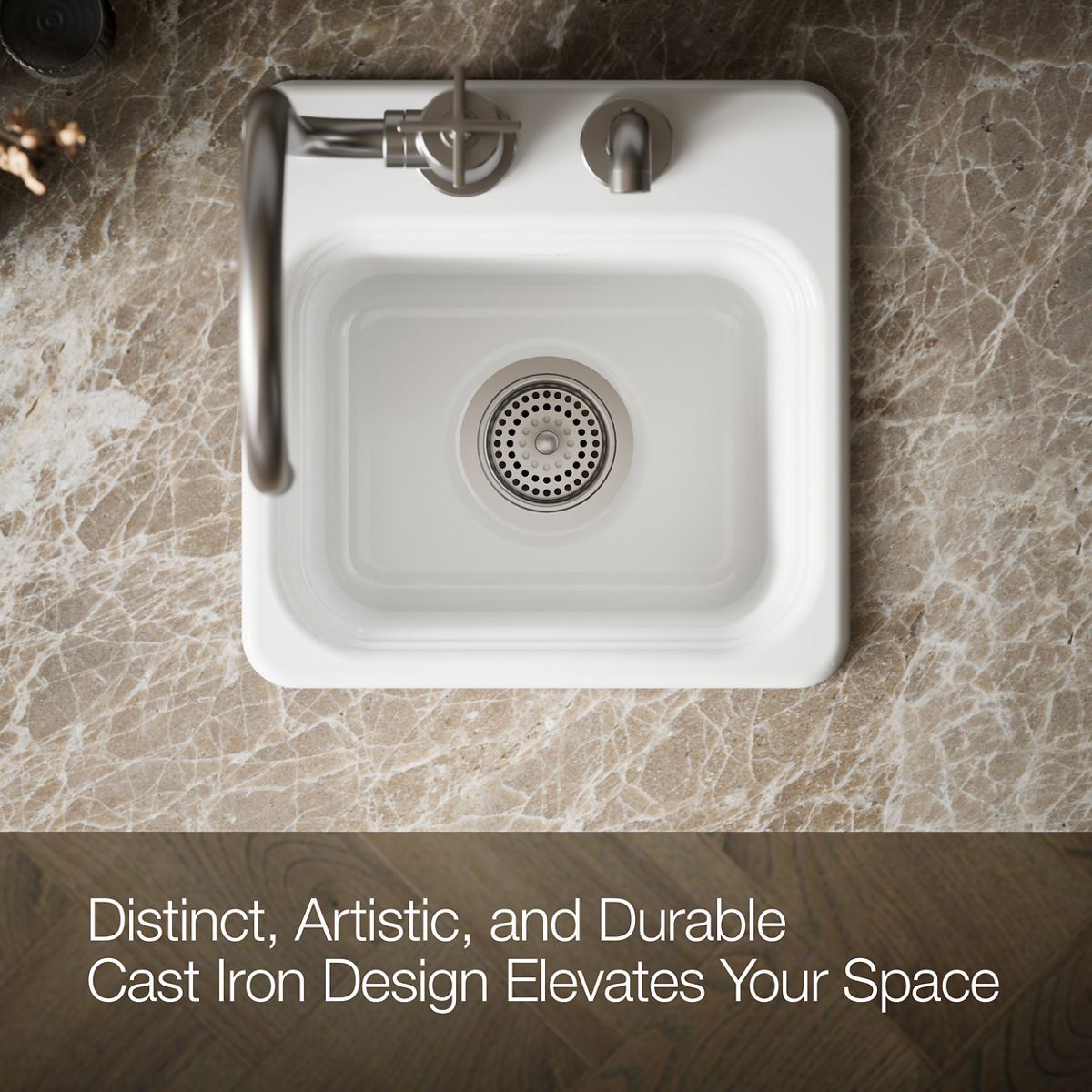KOHLER Northland™ 15" top-mount single-bowl bar sink