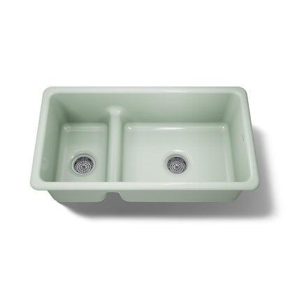 KOHLER K-6625 Iron/Tones Smart Divide 33" top-/undermount double-bowl kitchen sink