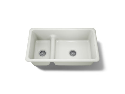 KOHLER K-6625 Iron/Tones Smart Divide 33" top-/undermount double-bowl kitchen sink