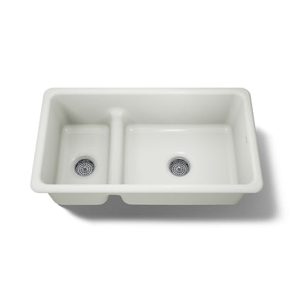 KOHLER K-6625 Iron/Tones Smart Divide 33" top-/undermount double-bowl kitchen sink