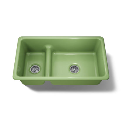 KOHLER K-6625 Iron/Tones Smart Divide 33" top-/undermount double-bowl kitchen sink