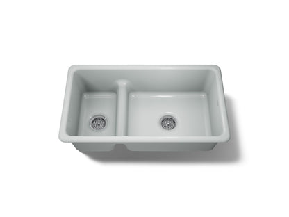 KOHLER K-6625 Iron/Tones Smart Divide 33" top-/undermount double-bowl kitchen sink