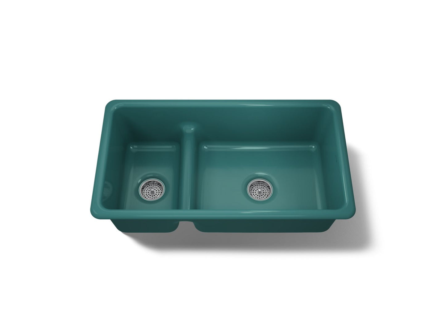 KOHLER K-6625 Iron/Tones Smart Divide 33" top-/undermount double-bowl kitchen sink