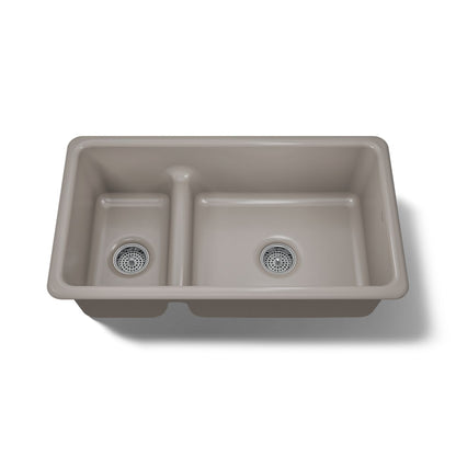 KOHLER K-6625 Iron/Tones Smart Divide 33" top-/undermount double-bowl kitchen sink