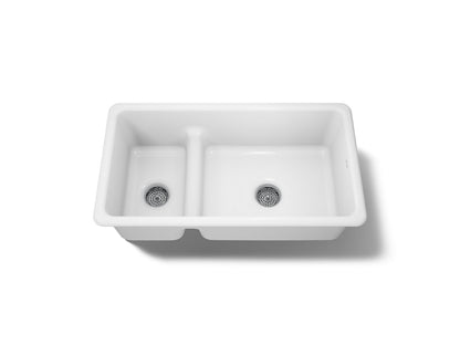 KOHLER K-6625 Iron/Tones Smart Divide 33" top-/undermount double-bowl kitchen sink