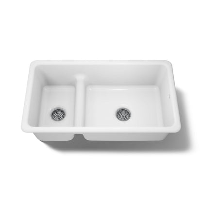 KOHLER K-6625 Iron/Tones Smart Divide 33" top-/undermount double-bowl kitchen sink