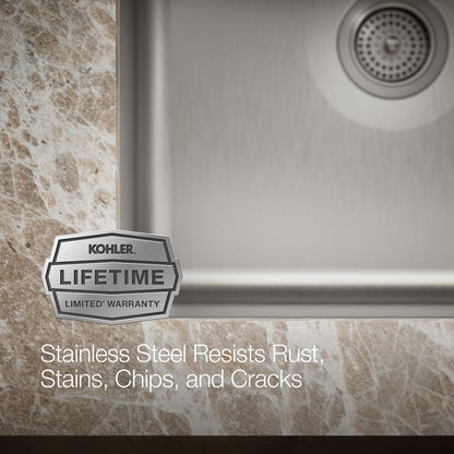 KOHLER K-6661 Undertone 23" undermount single-bowl utility sink