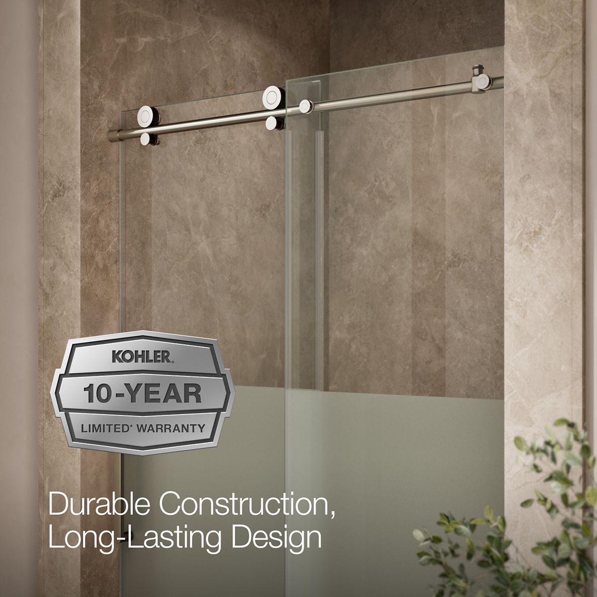 KOHLER K-701695-G81 Composed 78" H sliding shower door with 3/8"-thick glass