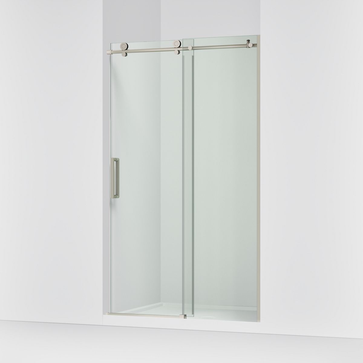 KOHLER K-701695-L Composed Sliding shower door, 78" H x 44-1/8 - 47-7/8" W, with 3/8" thick Crystal Clear glass
