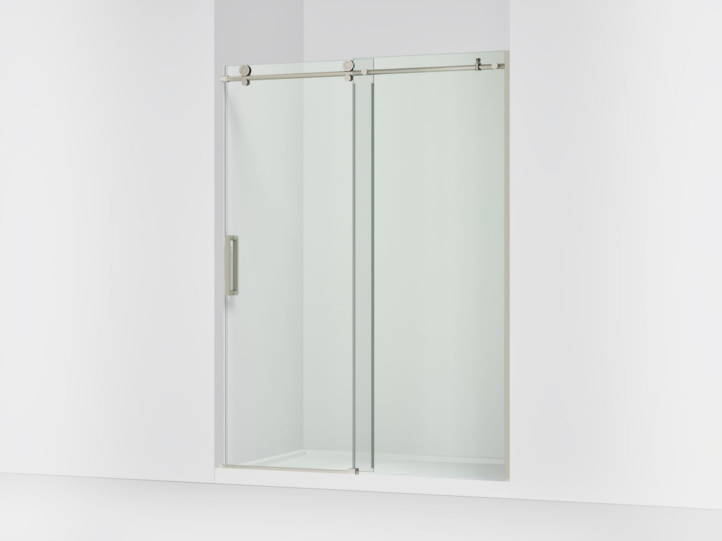 KOHLER K-701696-L Composed Sliding shower door, 78" H x 56-1/8 - 59-7/8" W, with 3/8" thick Crystal Clear glass