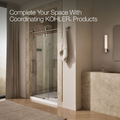 KOHLER K-701727-10L Artifacts 80-7/8" H sliding shower door with 3/8"-thick glass
