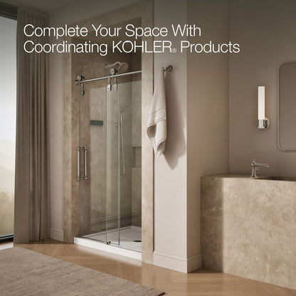 KOHLER K-701727-10L Artifacts 80-7/8" H sliding shower door with 3/8"-thick glass