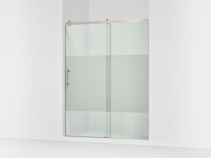 KOHLER K-702256-10G81 Rely 77" H sliding shower door with 3/8"-thick glass, anodized brushed nickel