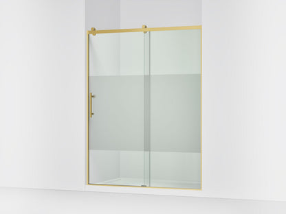 KOHLER K-702256-10G81 Rely 77" H sliding shower door with 3/8"-thick glass, vibrant brushed moderne brass