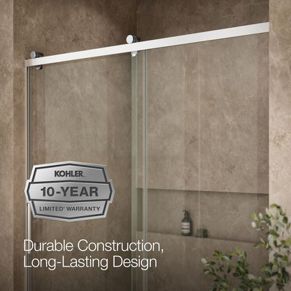 KOHLER K-702256-10L Rely 77" H sliding shower door with 3/8"-thick glass