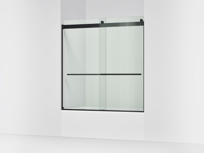 KOHLER K-702420-L Levity Plus Frameless sliding bath door, 61-9/16" H x 56-5/8 - 59-5/8" W, with 5/16"-thick Crystal Clear glass