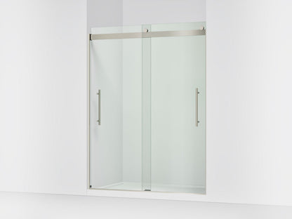 KOHLER K-702423-L Levity Plus Frameless sliding shower door, 77-9/16" H x 56-5/8 - 59-5/8" W, with 5/16"-thick Crystal Clear glass