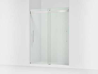 KOHLER K-702423-L Levity Plus Frameless sliding shower door, 77-9/16" H x 56-5/8 - 59-5/8" W, with 5/16"-thick Crystal Clear glass