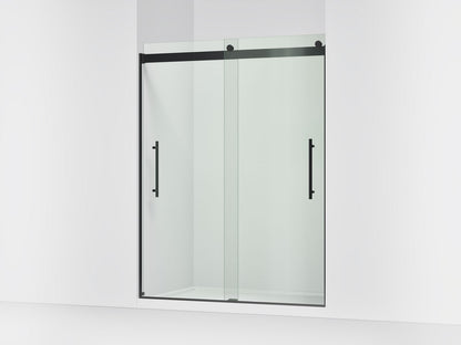 KOHLER K-702423-L Levity Plus Frameless sliding shower door, 77-9/16" H x 56-5/8 - 59-5/8" W, with 5/16"-thick Crystal Clear glass