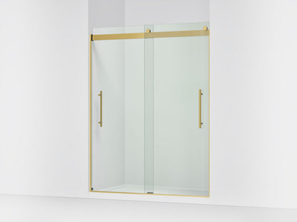 KOHLER K-702423-L Levity Plus Frameless sliding shower door, 77-9/16" H x 56-5/8 - 59-5/8" W, with 5/16"-thick Crystal Clear glass