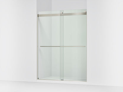 KOHLER K-702424-L Levity Plus Frameless sliding shower door, 77-9/16" H x 56-5/8 - 59-5/8" W, with 5/16"-thick Crystal Clear glass
