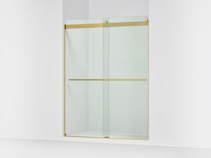 KOHLER K-702424-L Levity Plus Frameless sliding shower door, 77-9/16" H x 56-5/8 - 59-5/8" W, with 5/16"-thick Crystal Clear glass