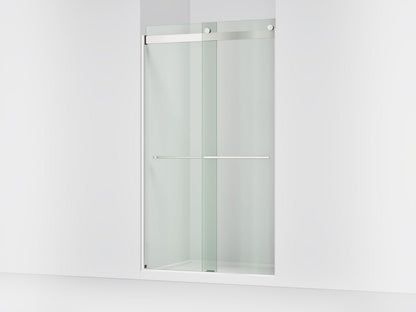 KOHLER K-702428-L Levity Plus Frameless sliding shower door, 81-5/8" H x 44-5/8 - 47-5/8" W, with 3/8"-thick Crystal Clear glass