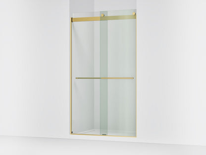 KOHLER K-702428-L Levity Plus Frameless sliding shower door, 81-5/8" H x 44-5/8 - 47-5/8" W, with 3/8"-thick Crystal Clear glass