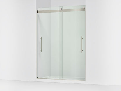 KOHLER K-702429-L Levity Plus Frameless sliding shower door, 81-5/8" H x 56-5/8 - 59-5/8" W, with 3/8"-thick Crystal Clear glass