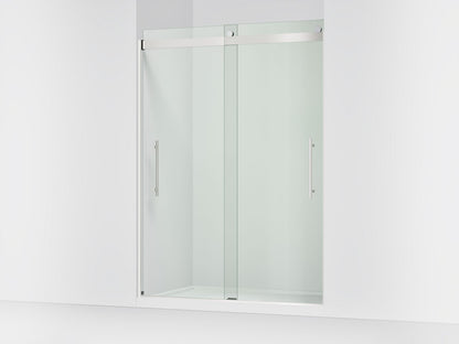 KOHLER K-702429-L Levity Plus Frameless sliding shower door, 81-5/8" H x 56-5/8 - 59-5/8" W, with 3/8"-thick Crystal Clear glass