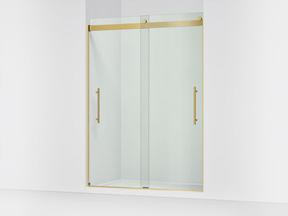 KOHLER K-702429-L Levity Plus Frameless sliding shower door, 81-5/8" H x 56-5/8 - 59-5/8" W, with 3/8"-thick Crystal Clear glass