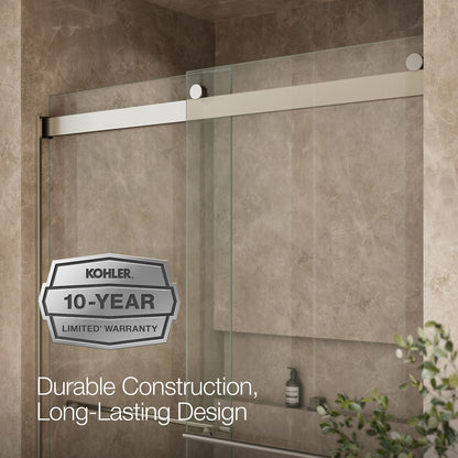 KOHLER K-702430-L Levity Plus 81-5/8" H sliding shower door with 3/8"-thick glass