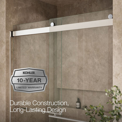 KOHLER K-702430-L Levity Plus 81-5/8" H sliding shower door with 3/8"-thick glass