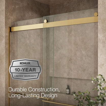 KOHLER K-702430-L Levity Plus 81-5/8" H sliding shower door with 3/8"-thick glass