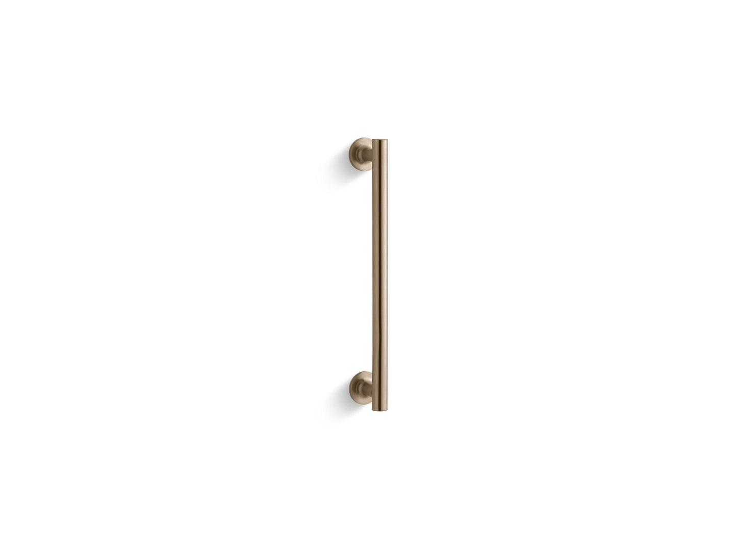 KOHLER K-705767 Purist 14" Pivot Shower Door Handle, Vibrant Brushed Bronze - 3/4 view of product