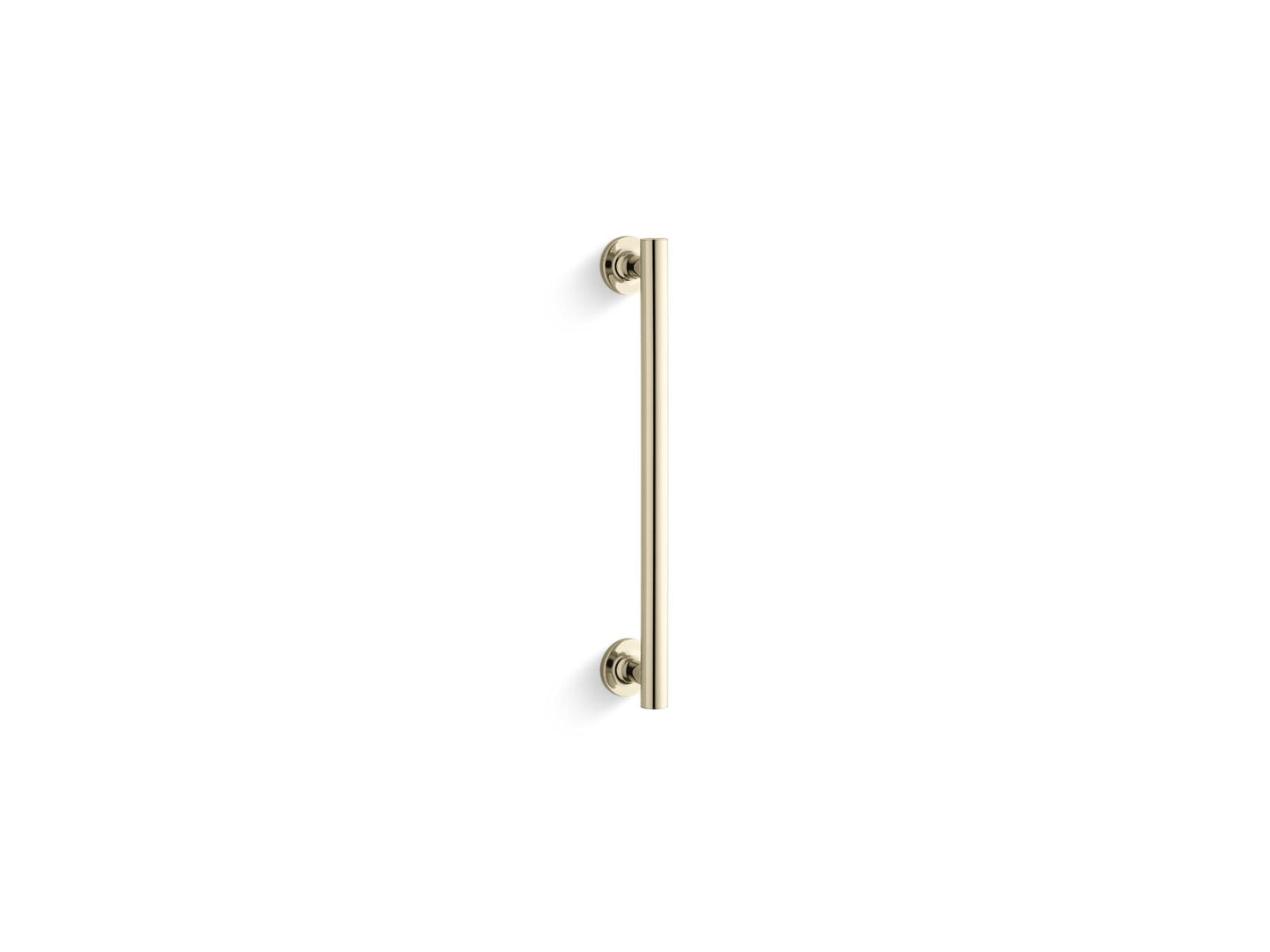 KOHLER K-705767 Purist 14" Pivot Shower Door Handle, Vibrant French Gold - 3/4 view of product