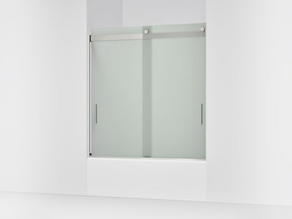 KOHLER K-706000-D3 Levity Sliding bath door, 62" H x 56-5/8 - 59-5/8" W, with 1/4" thick Frosted glass