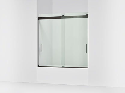 KOHLER K-706002-L Levity Sliding bath door, 59-3/4" H x 56-5/8 - 59-5/8" W, with 1/4" thick Crystal Clear glass