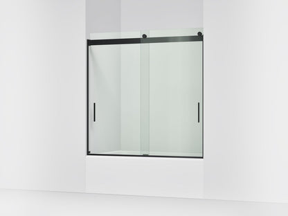KOHLER K-706002-L Levity Sliding bath door, 59-3/4" H x 56-5/8 - 59-5/8" W, with 1/4" thick Crystal Clear glass