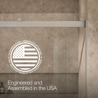 KOHLER K-706002-L Levity Sliding bath door, 59-3/4" H x 56-5/8 - 59-5/8" W, with 1/4" thick Crystal Clear glass