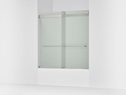 KOHLER K-706004-D3 Levity Sliding bath door, 62" H x 56-5/8 - 59-5/8" W, with 1/4" thick Frosted glass