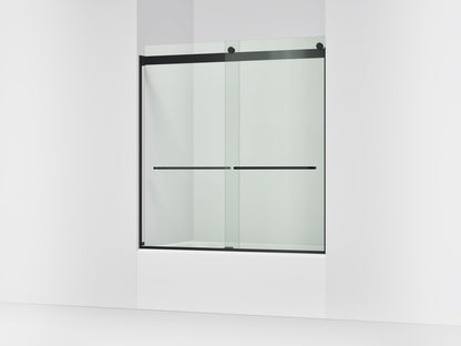 KOHLER K-706004-L Levity Sliding bath door, 62" H x 56-5/8 - 59-5/8" W, with 1/4" thick Crystal Clear glass