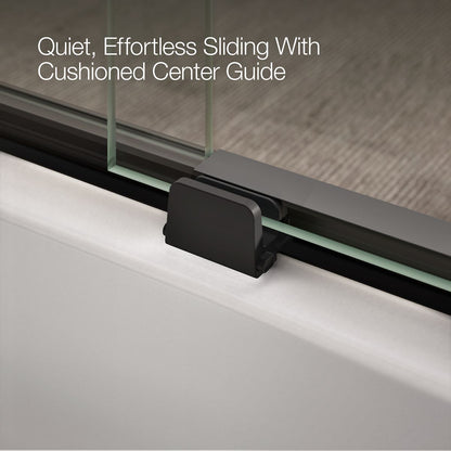 KOHLER K-706006-D3 Levity Sliding bath door, 59-3/4" H x 56-5/8 - 59-5/8" W, with 1/4" thick Frosted glass