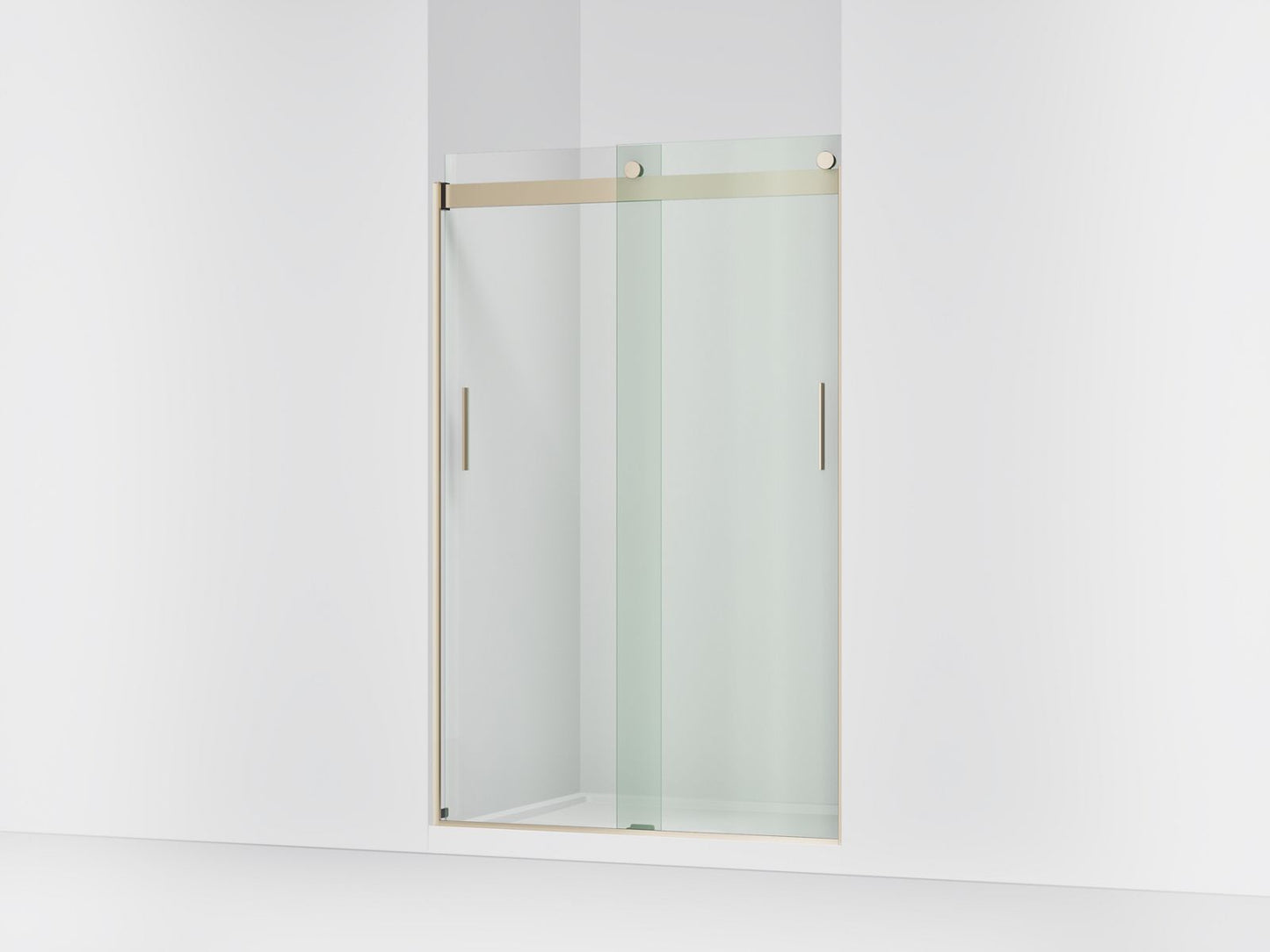 KOHLER K-706008-L Levity Sliding shower door, 74" H x 43-5/8 - 47-5/8" W, with 1/4" thick Crystal Clear glass