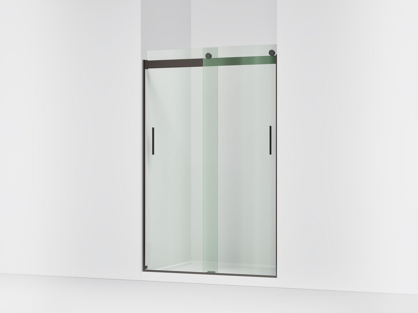 KOHLER K-706008-L Levity Sliding shower door, 74" H x 43-5/8 - 47-5/8" W, with 1/4" thick Crystal Clear glass