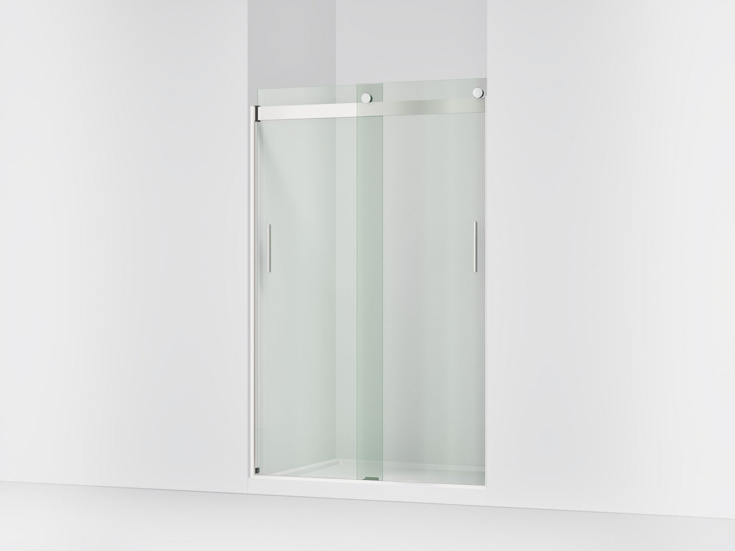 KOHLER K-706008-L Levity Sliding shower door, 74" H x 43-5/8 - 47-5/8" W, with 1/4" thick Crystal Clear glass