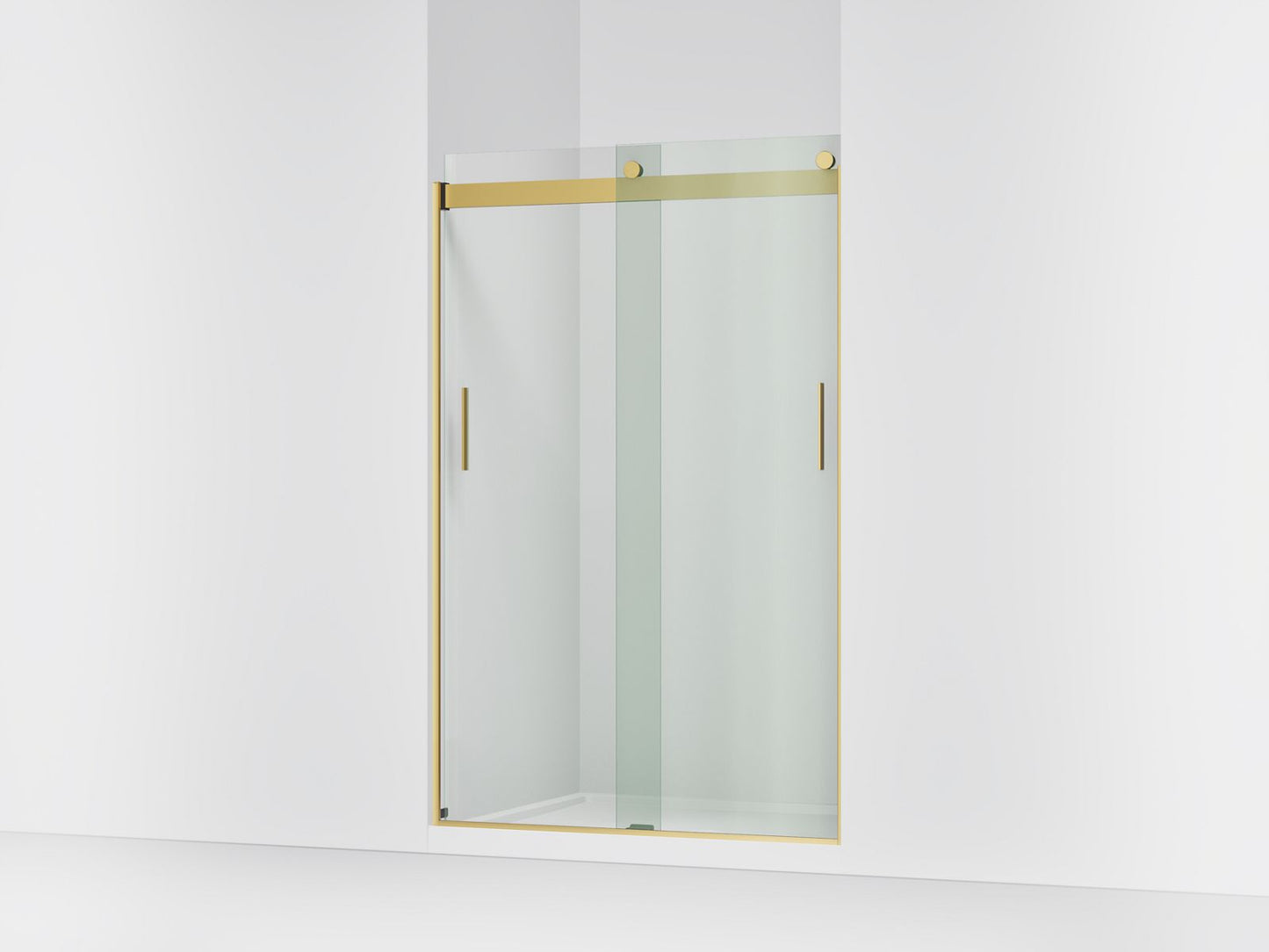 KOHLER K-706008-L Levity Sliding shower door, 74" H x 43-5/8 - 47-5/8" W, with 1/4" thick Crystal Clear glass