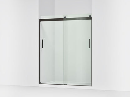 KOHLER K-706009-L Levity Sliding shower door, 74" H x 56-5/8 - 59-5/8" W, with 1/4" thick Crystal Clear glass