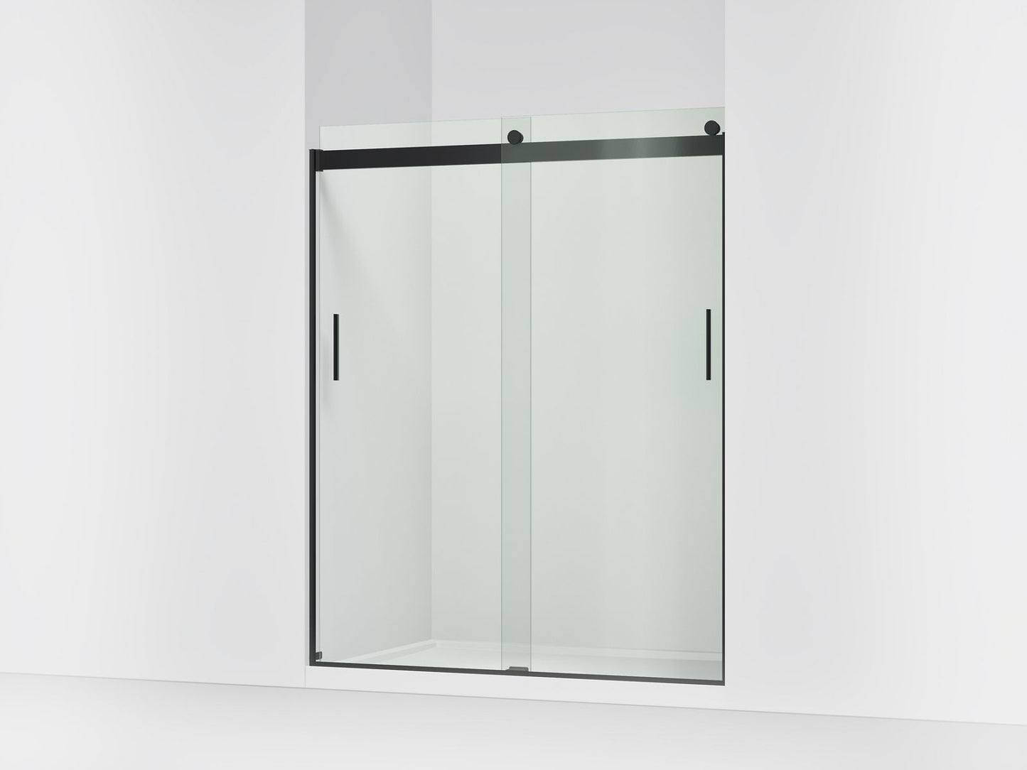 KOHLER K-706009-L Levity Sliding shower door, 74" H x 56-5/8 - 59-5/8" W, with 1/4" thick Crystal Clear glass