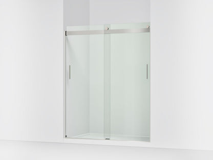 KOHLER K-706009-L Levity Sliding shower door, 74" H x 56-5/8 - 59-5/8" W, with 1/4" thick Crystal Clear glass
